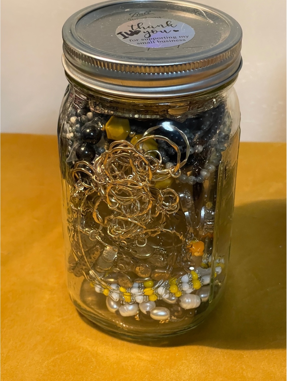 Quart Mason Jar Jewelry Lot – Wearable Mix